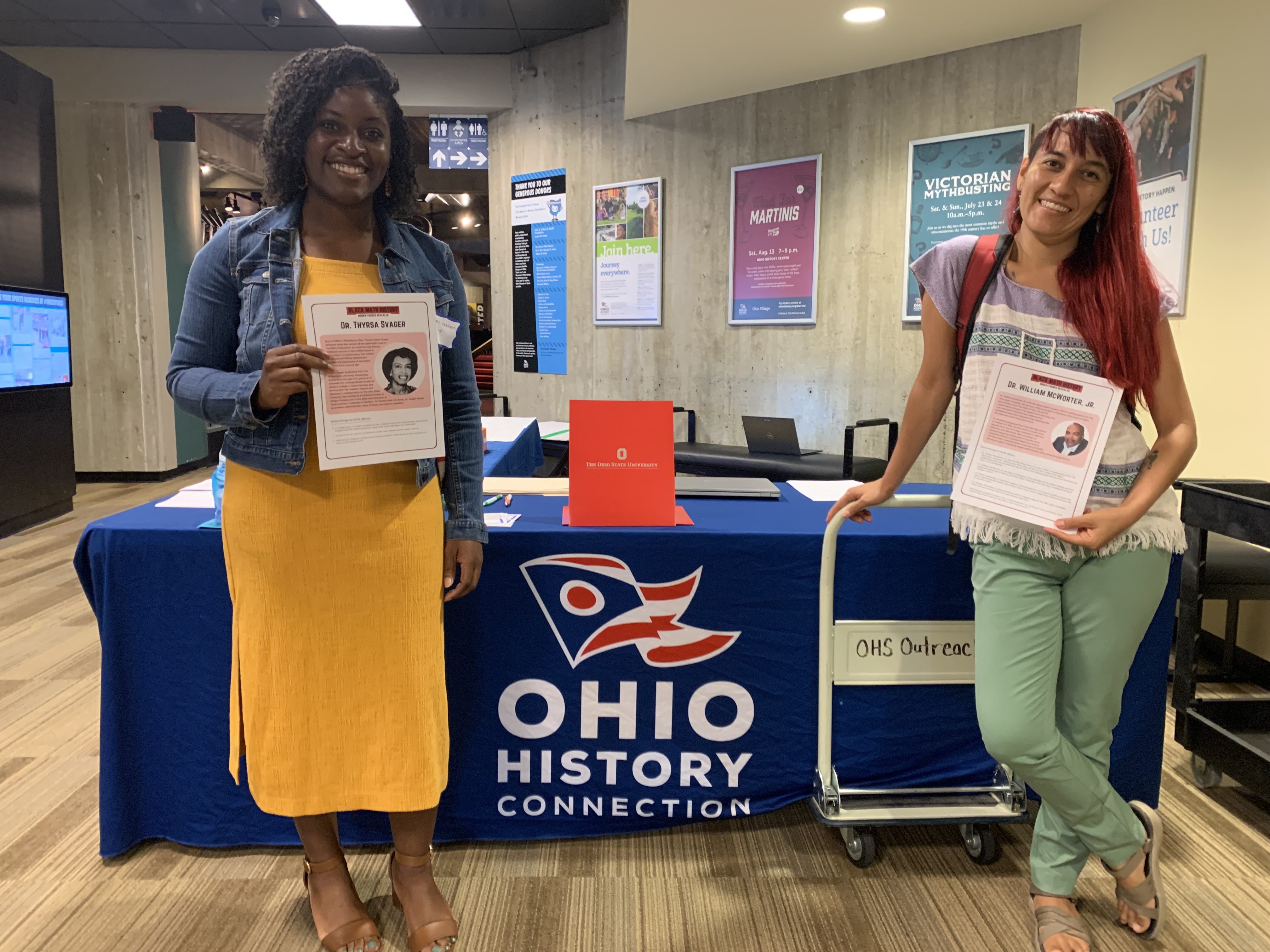Image of Ranthony Edmonds and Monica Delgado Carillo at Ohio History Connection after a Professional Development Workshop for Central Ohio Teachers