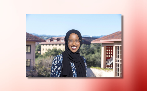 nima dahir headshot on top of red and white ombre background